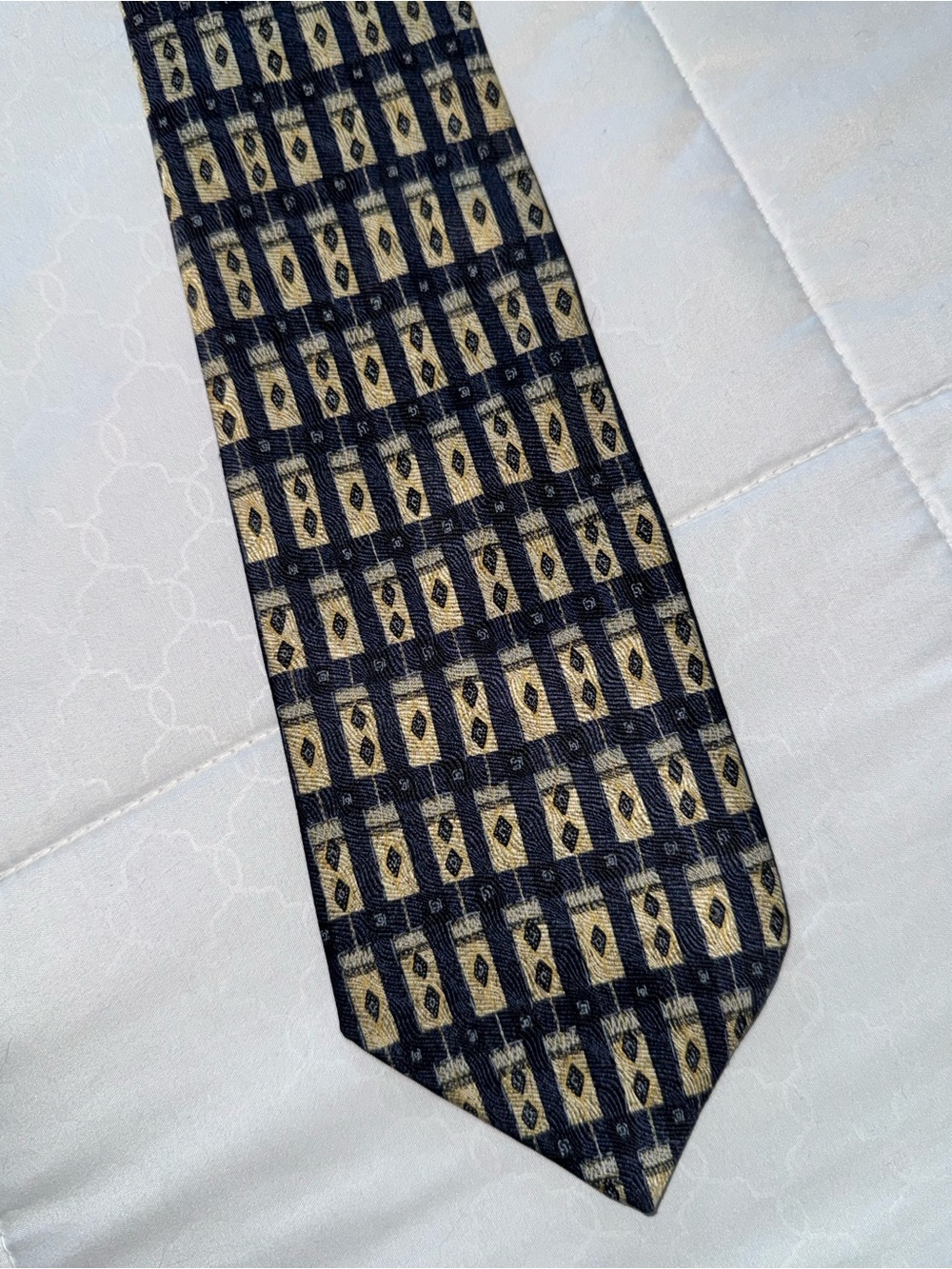 90โs 1990โs Vintage 100% Silk Christian Dumas Menโs Tie